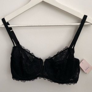 Auden lace unlined bra in black